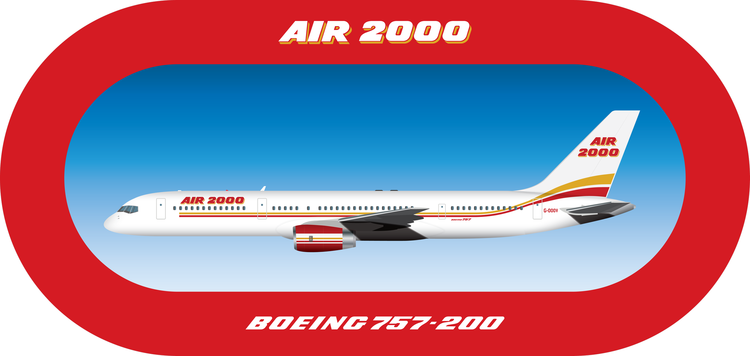 Boeing 757-200 — All products | Explore and Purchase — Retro Logo